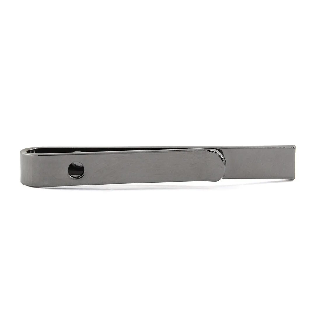 Peluche Slim Tie Bar Charcoal Grey Tie Pin