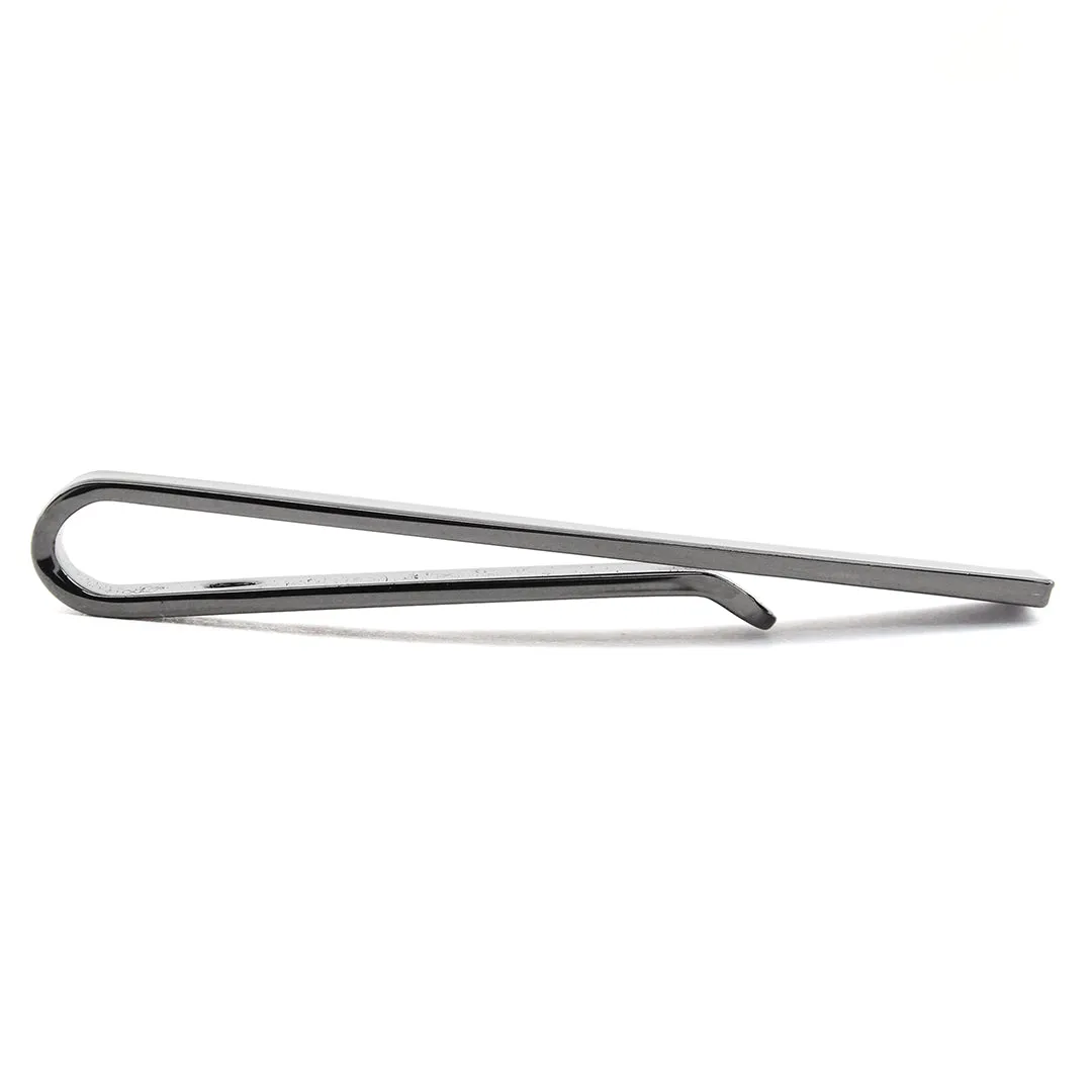 Peluche Slim Tie Bar Charcoal Grey Tie Pin