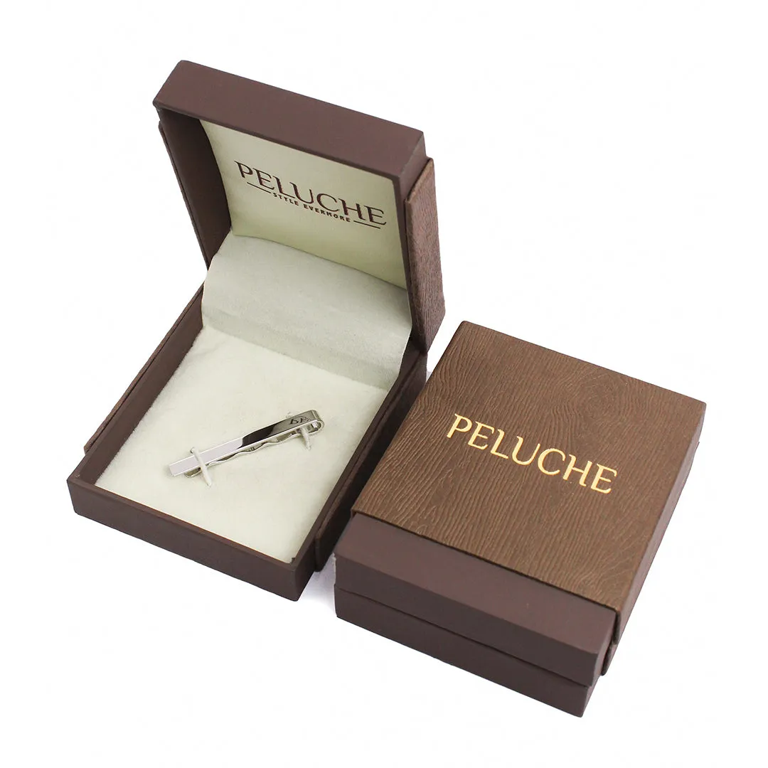 Peluche Slim Tie Bar Silver Tie Pin