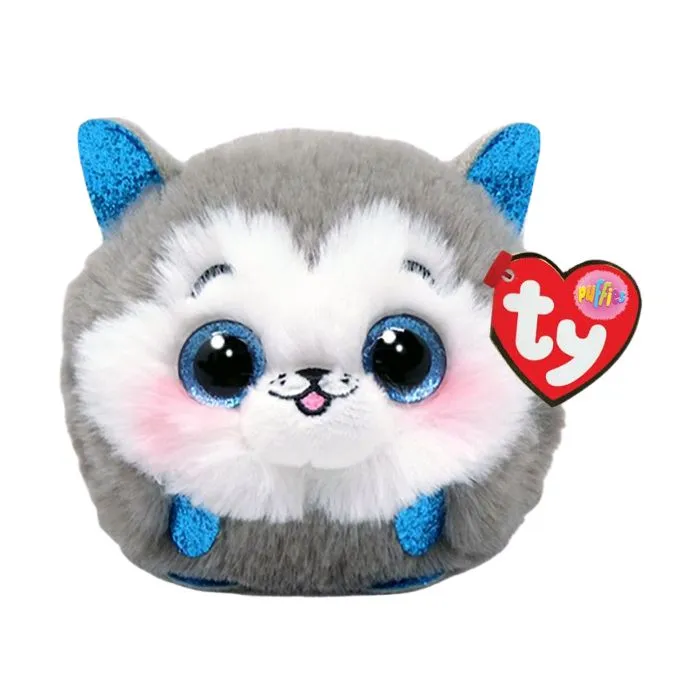 Peluche Slush le chien husky gris