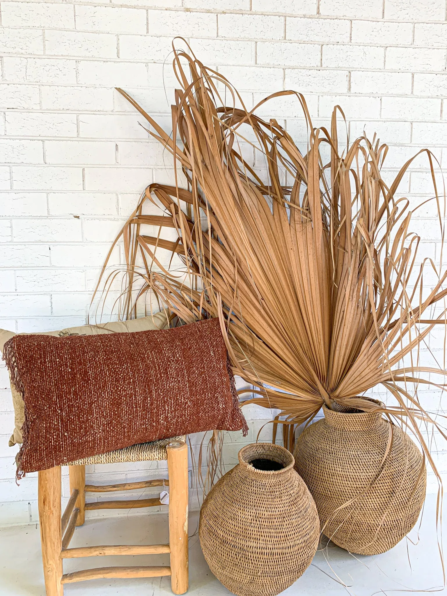 PEMBA BURNT ORANGE CUSHION