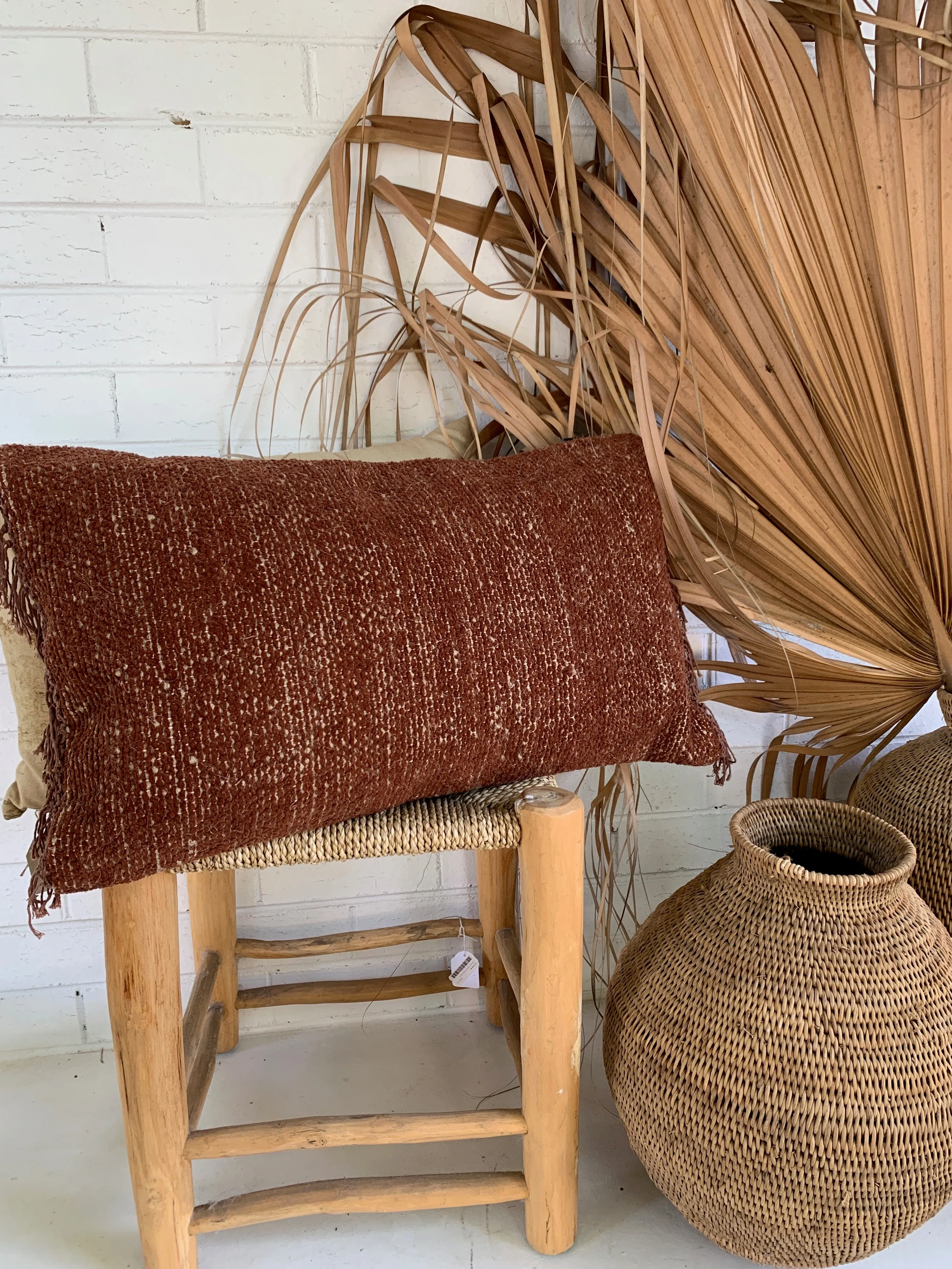 PEMBA BURNT ORANGE CUSHION