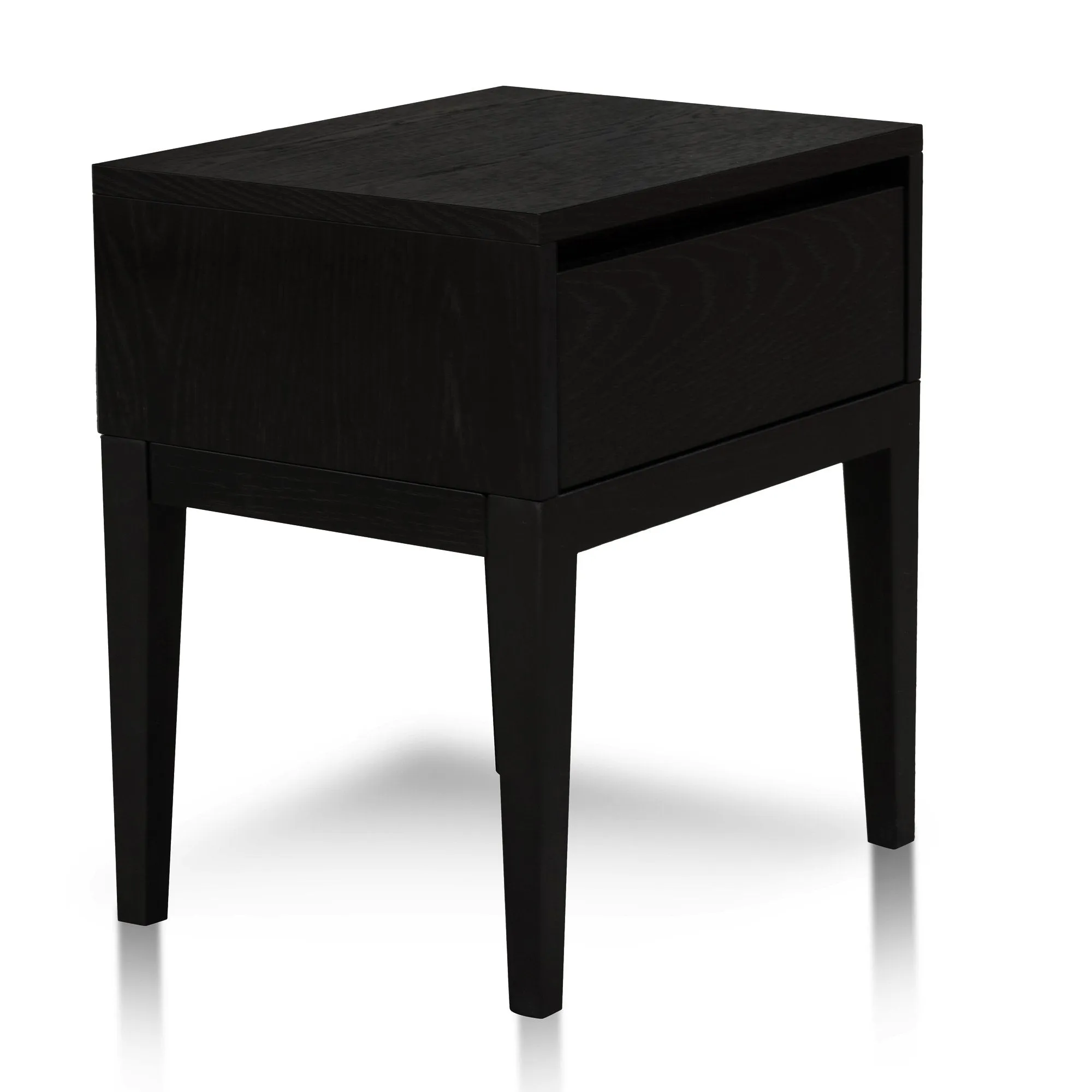 Penley Bedside Table - Black Oak