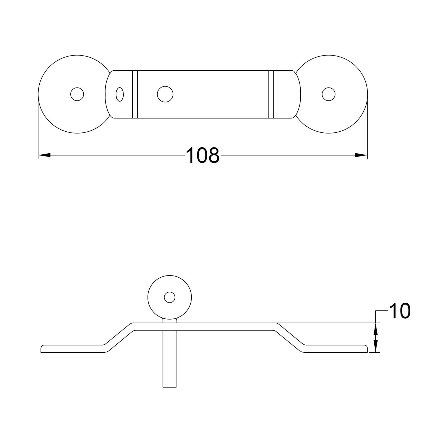 Penny End Locking Staple Black Beeswax