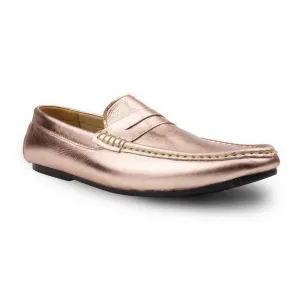 Penny Leather Loafer Rose Gold