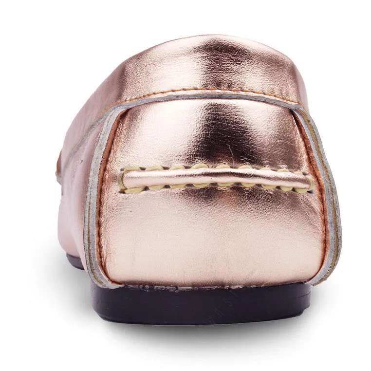 Penny Leather Loafer Rose Gold