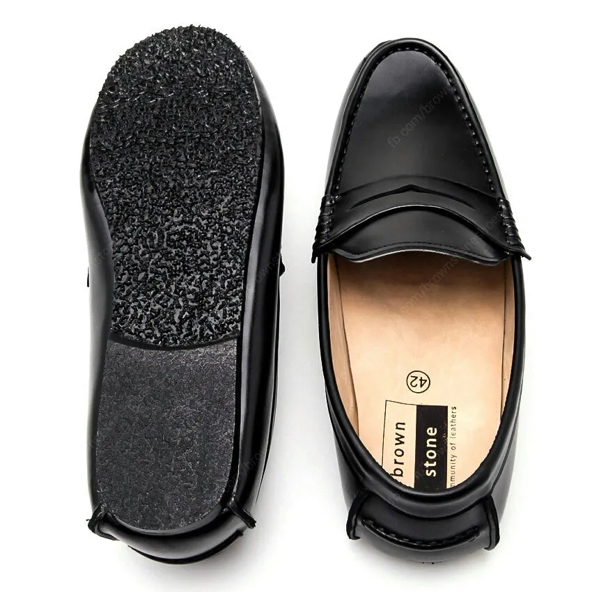 Penny Leather Loafer Soft Black