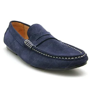 Penny Leather Loafer Suede Navy