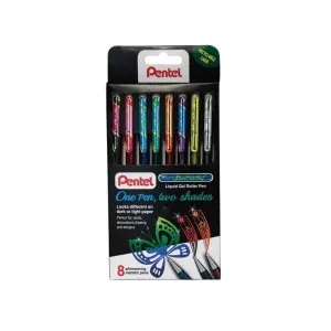 Pentel Dual Metallic Gel Pens Set of 8