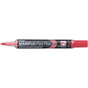 Pentel Maxiflo White Board Marker Flex-Feel Red