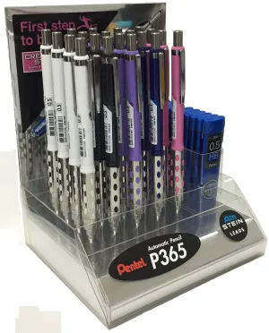 Pentel P365S Mechanical Pencil M.Cushi 0.5mm Display of 30 Pcs