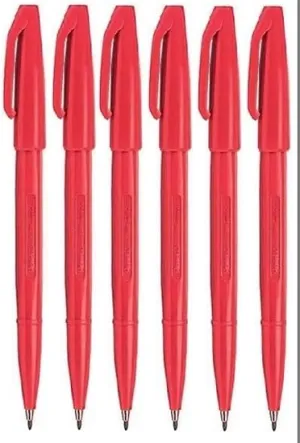 Pentel S520 Sign Pen Fibre Tip 2mm - Red