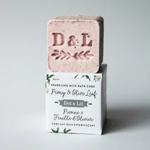 Peony & Olive Leaf Sparkling Bath Cube