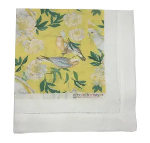 PEONY INSPIRA GOLDENROD 22"X22" HEMSTITCH DINNER NAPKIN, SET OF 4