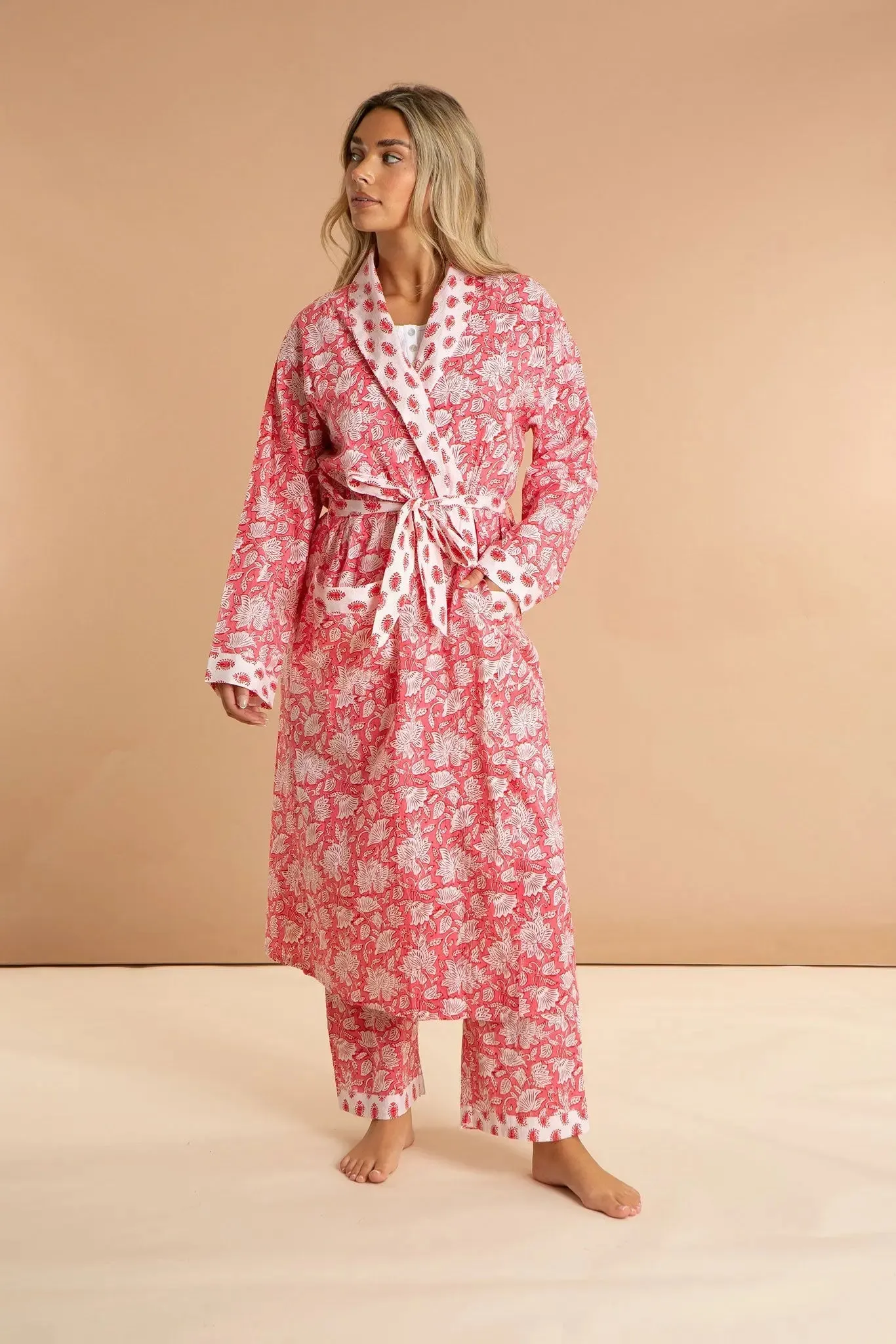 Peony Paisley Women's Cotton Robe