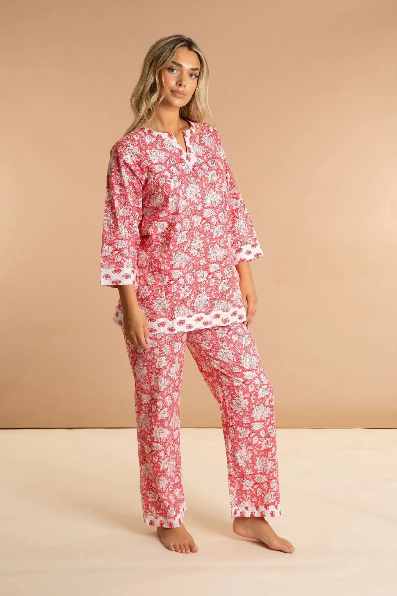 Peony Paisley Women's Floral Cotton Pyjamas