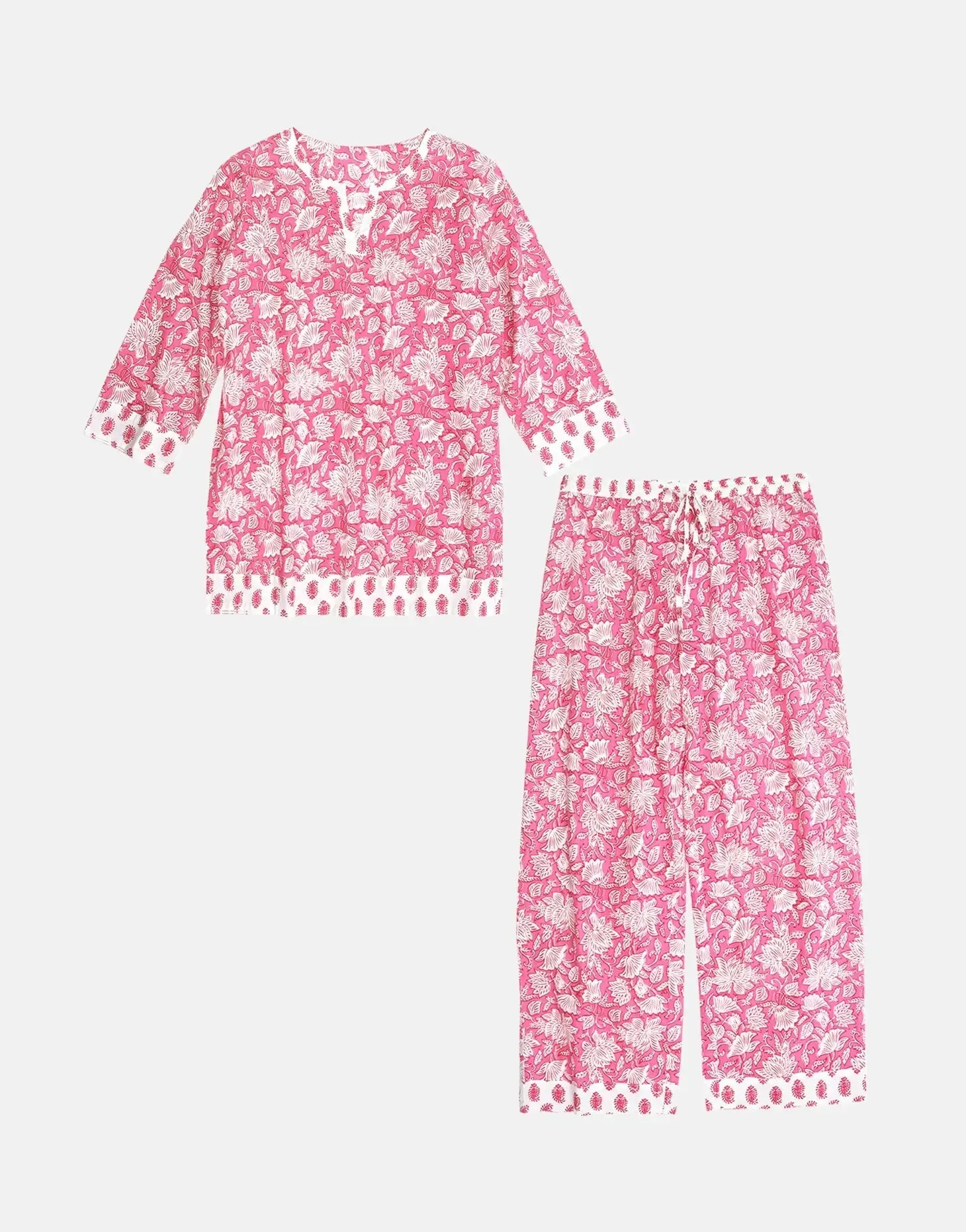 Peony Paisley Women's Floral Cotton Pyjamas