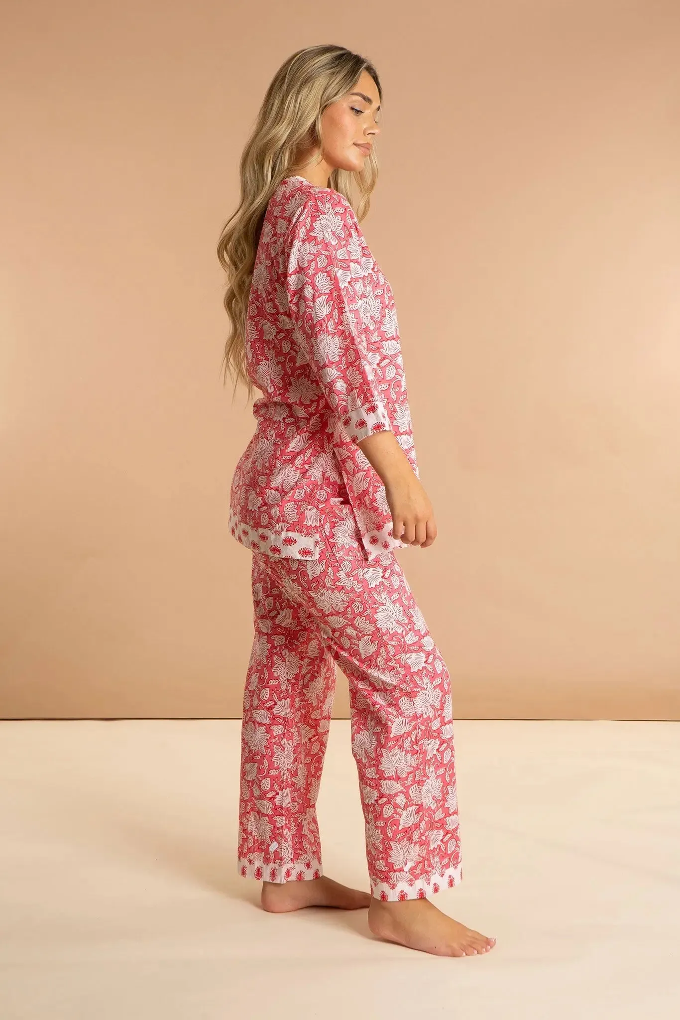 Peony Paisley Women's Floral Cotton Pyjamas