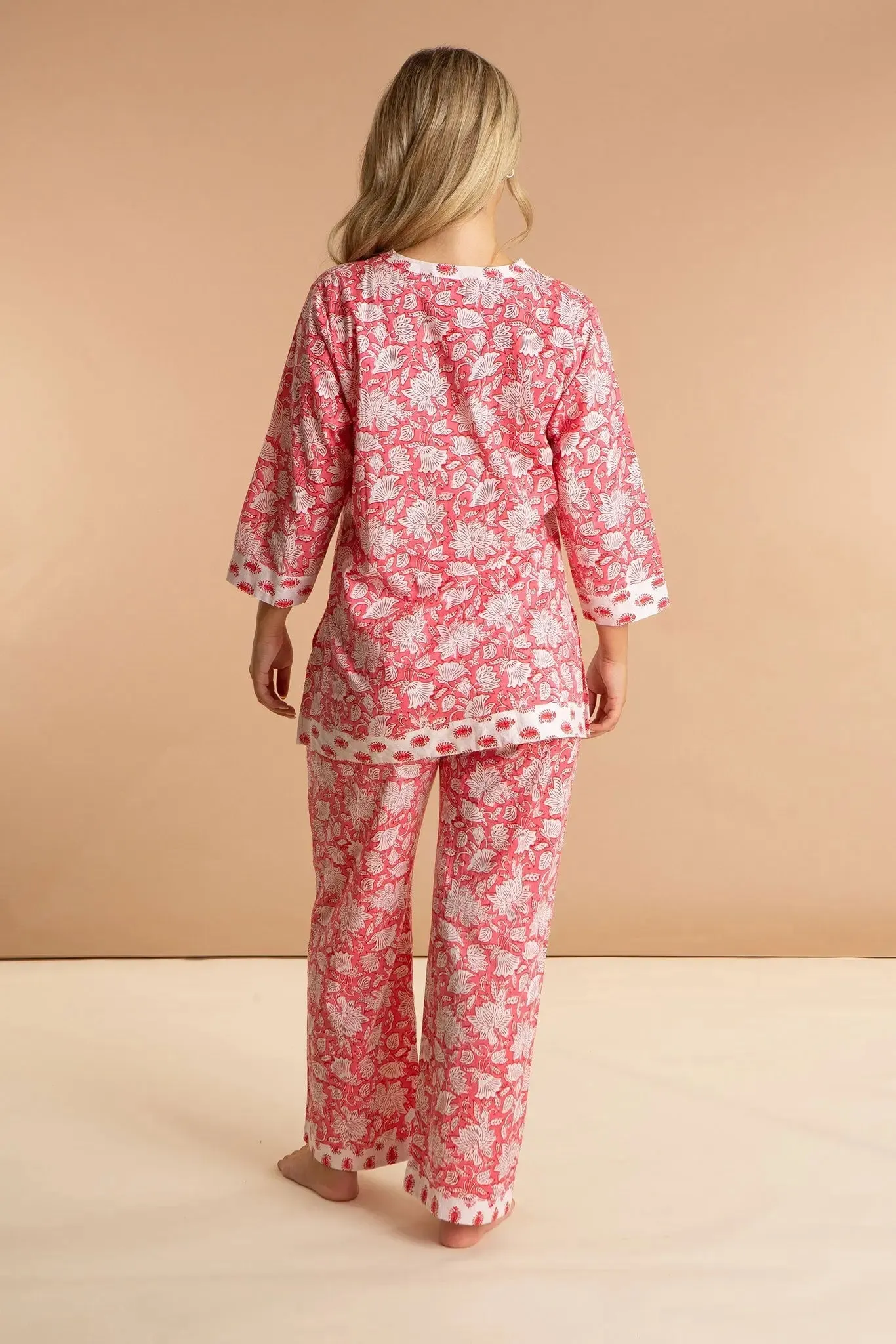 Peony Paisley Women's Floral Cotton Pyjamas