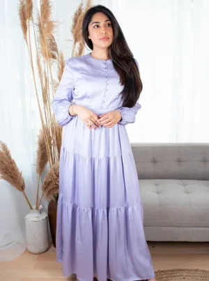 Perfect Elegant Dress for Every Occasion Lilac Colour long Sleeves Dress