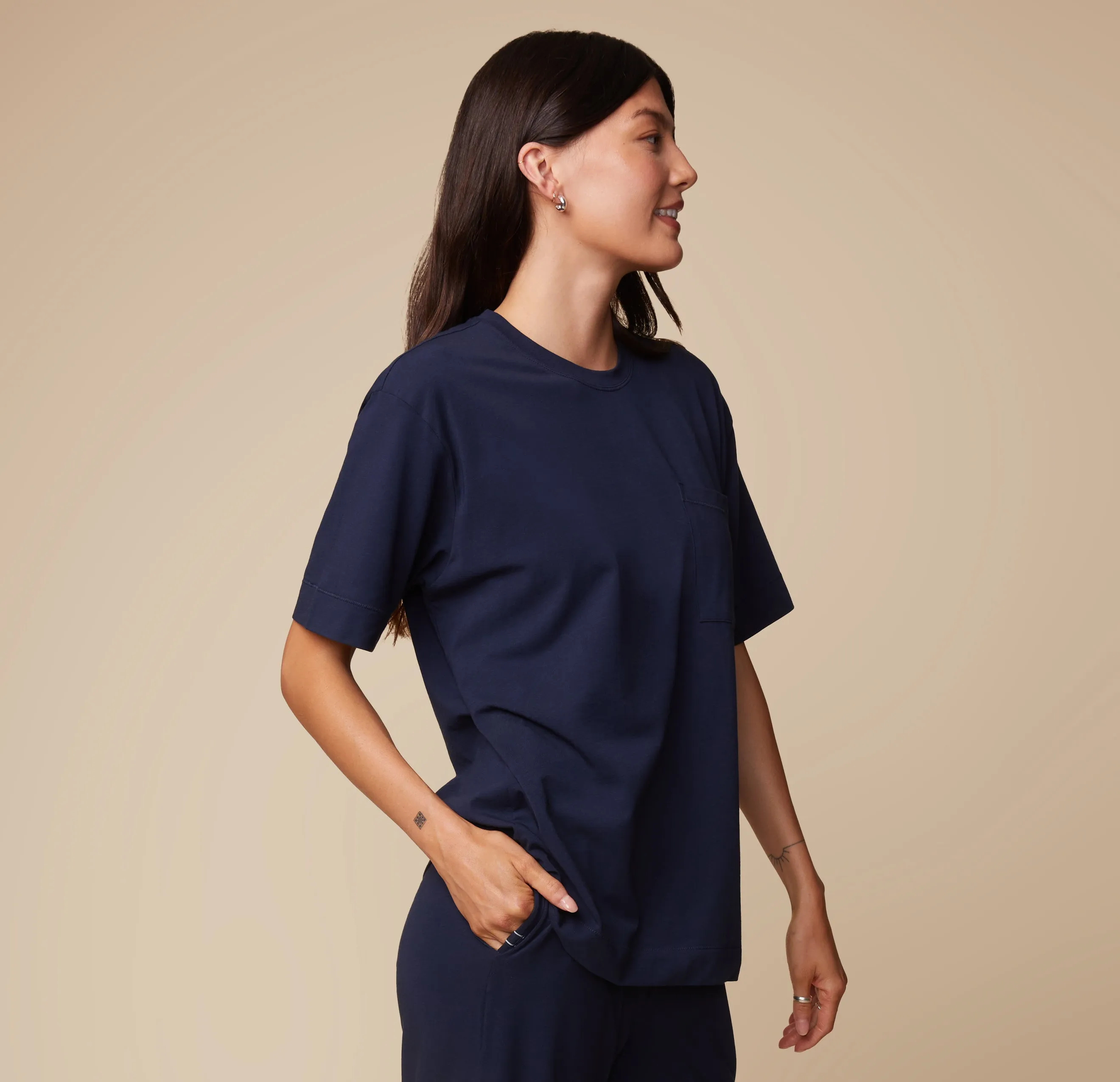 Perfect Pima Pajama T-Shirt - Navy