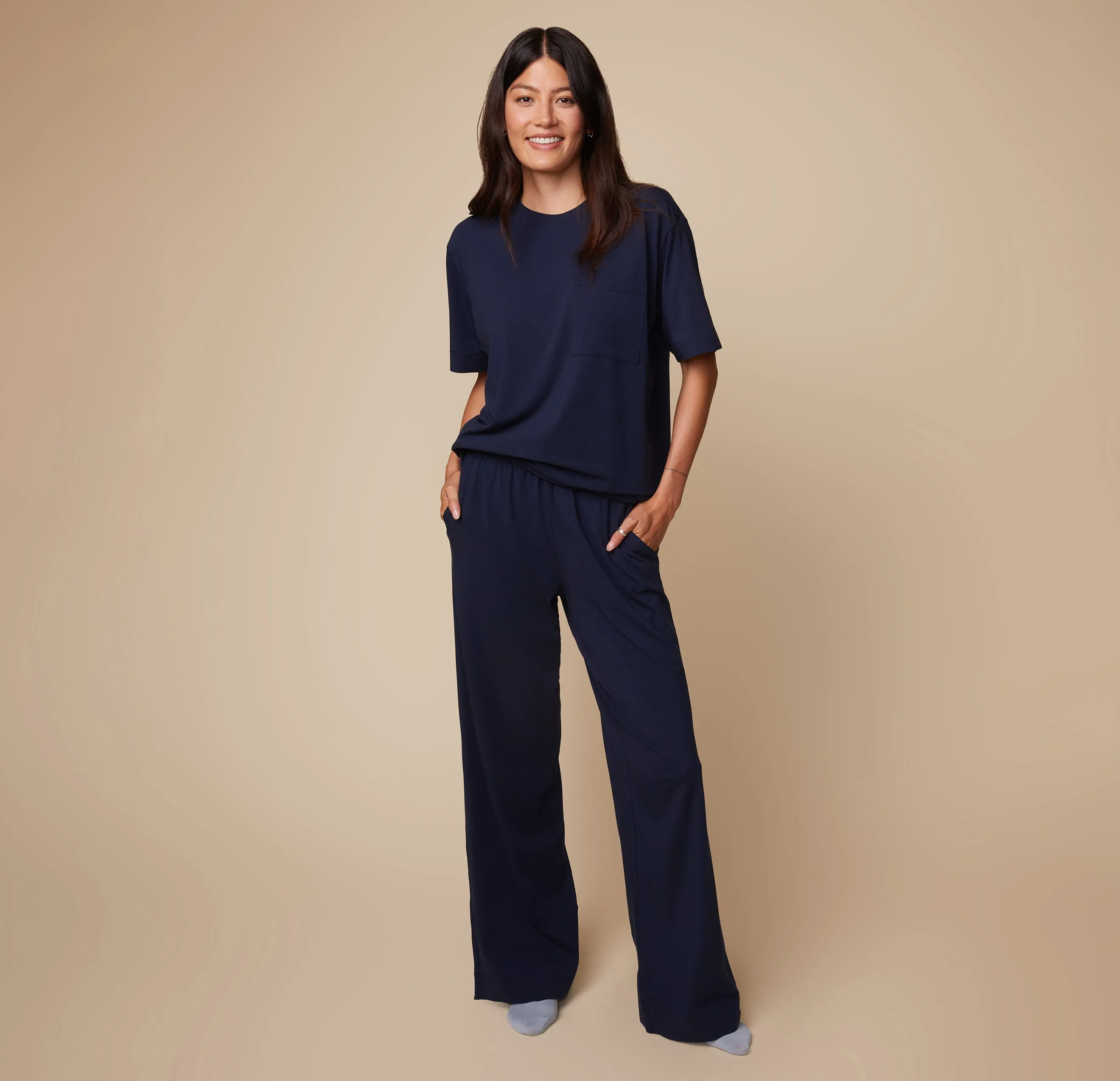 Perfect Pima Pajama T-Shirt - Navy