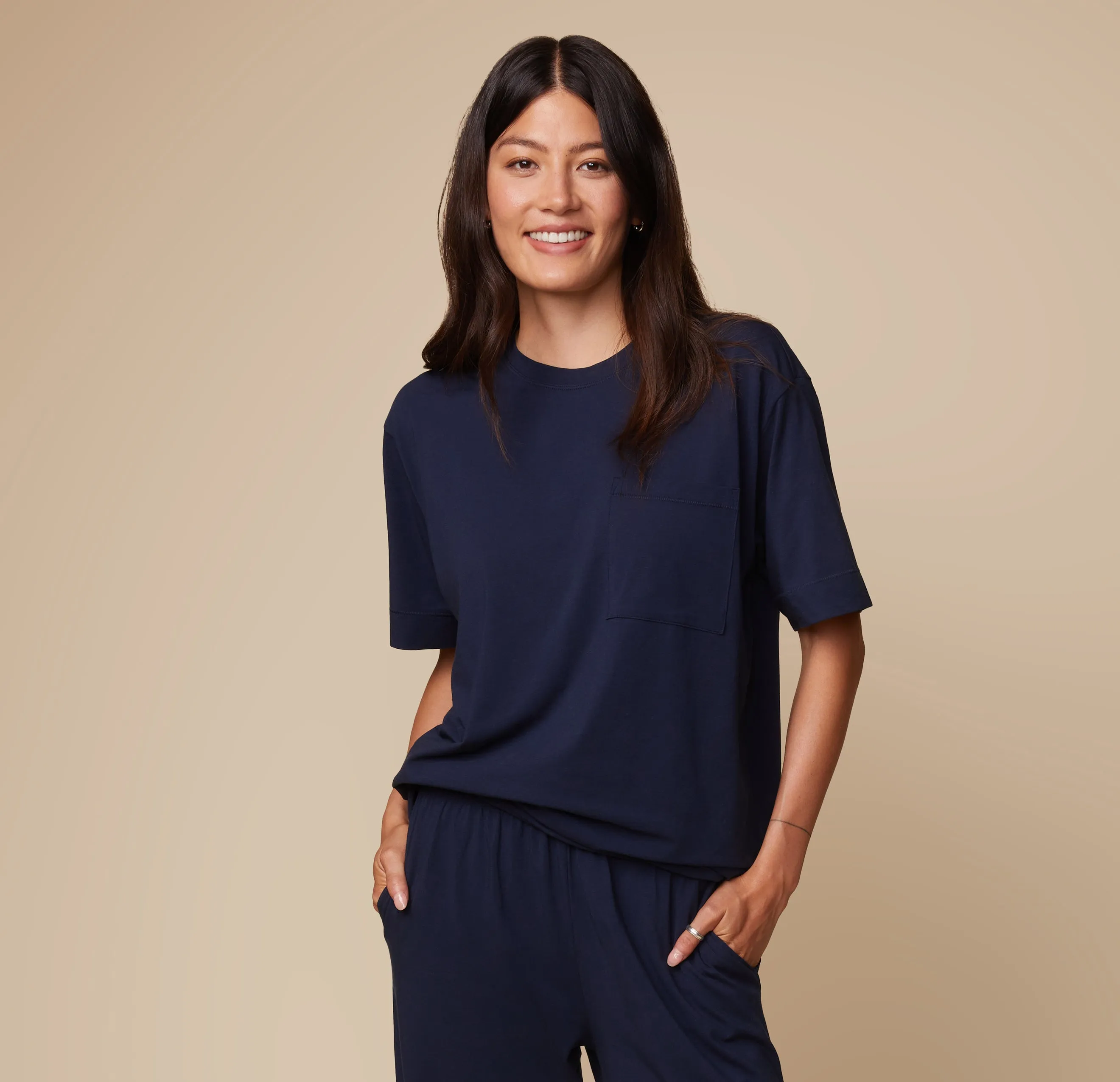 Perfect Pima Pajama T-Shirt - Navy