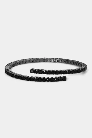 PERFECT TENNIS BLACK 3MM WRAP BRACELET