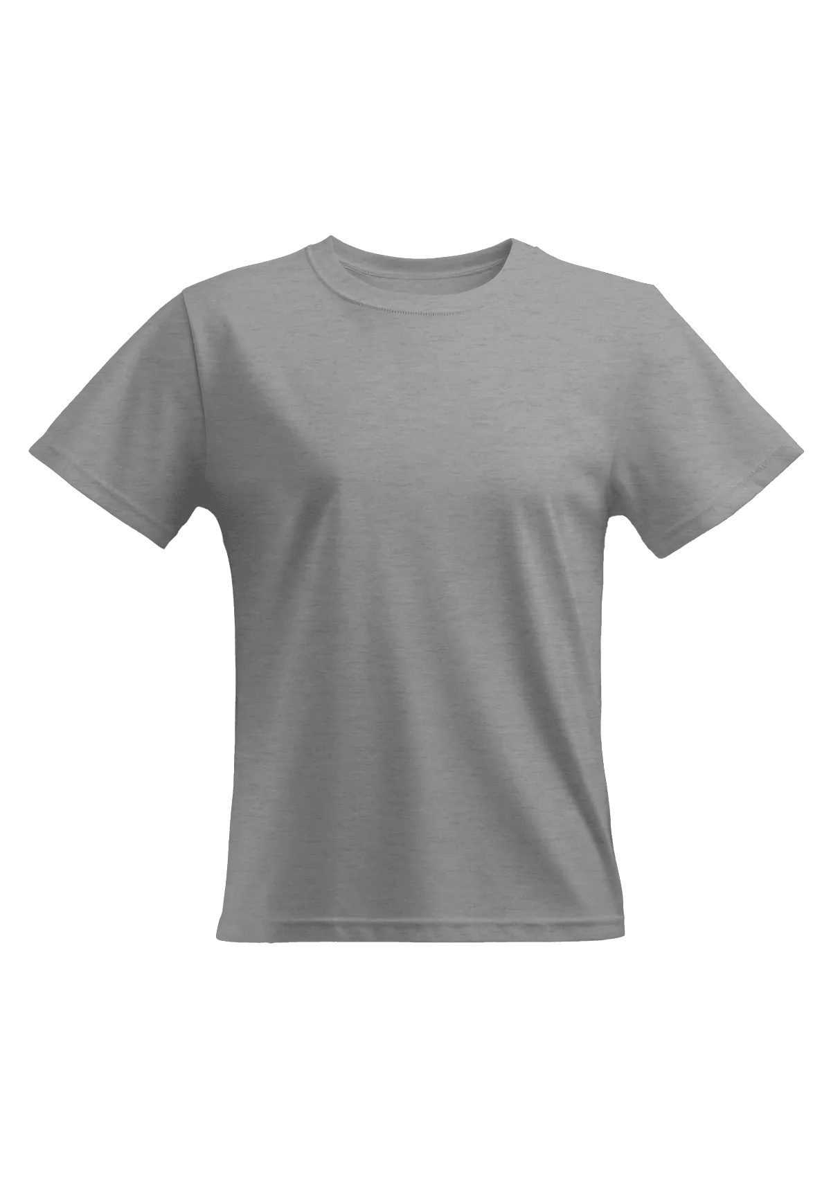 Perfect TShirt Co Women's Short Sleeve Crew Neck Heather Relax Fit in Athletic Gray