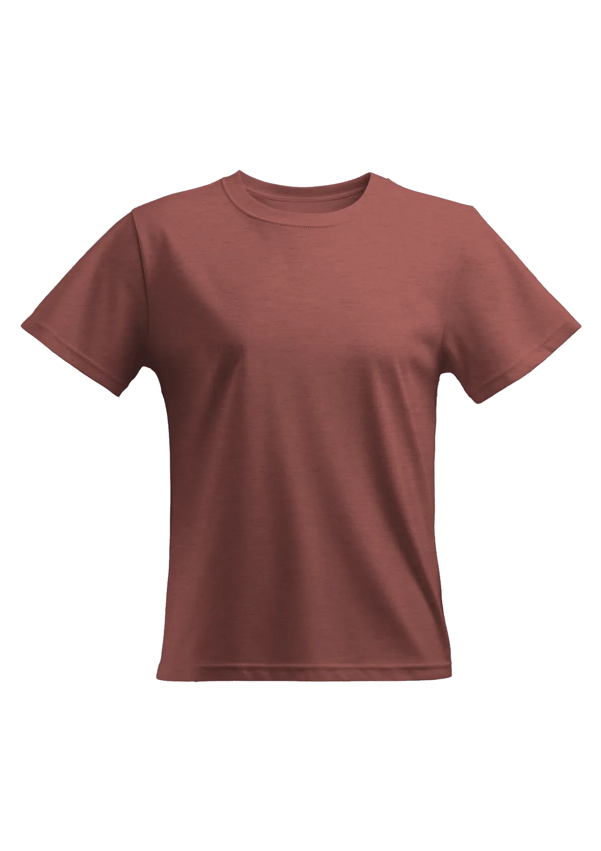 Perfect TShirt Co Women's Short Sleeve Crew Neck Heather Relax Fit in Mauve