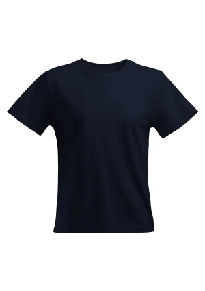 Perfect TShirt Co Women's Short Sleeve Crew Neck Navy Blue  Relax Fit T-Shirt