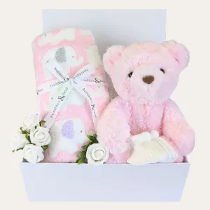 Perfectly Pink New Baby Girl Gift Box Hamper