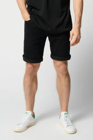 Performance Denim Shorts - Jet Black