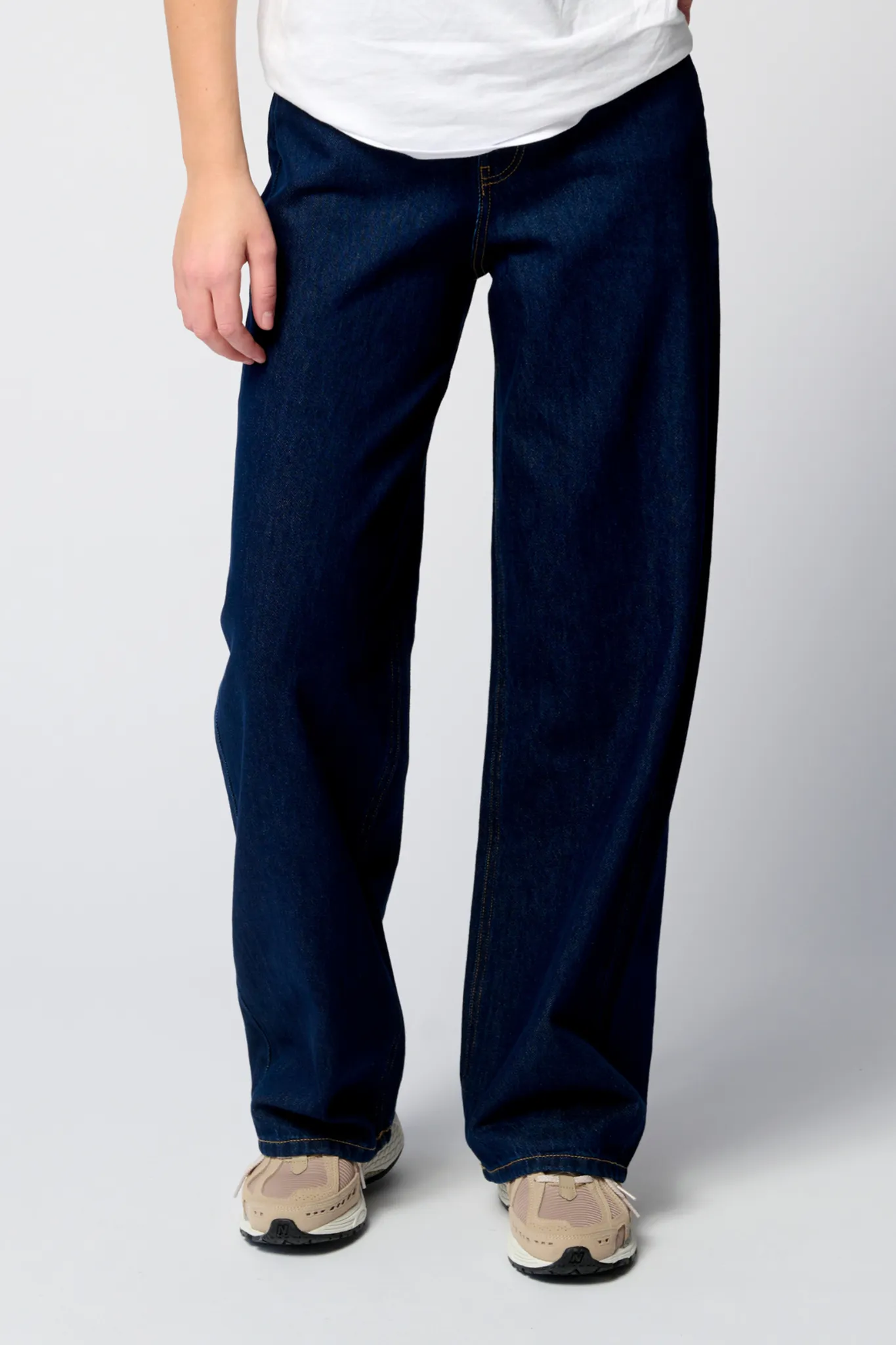 Performance Wide Jeans - Dark Blue Denim