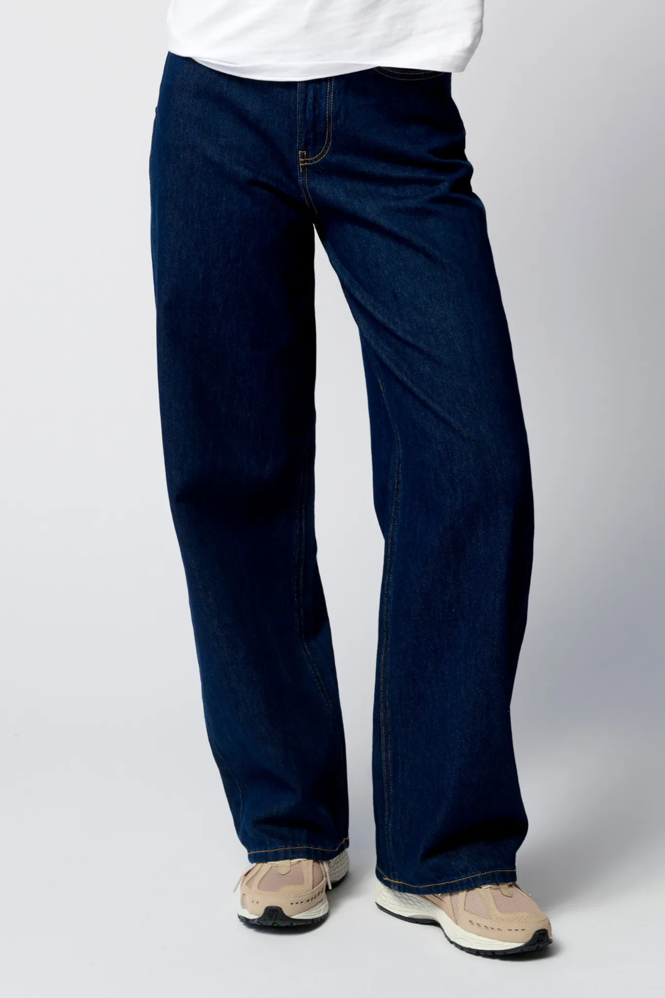 Performance Wide Jeans - Dark Blue Denim