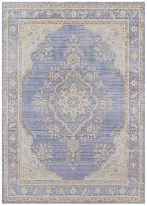 Periwinkle Lavender Blue Vintage Style Rug