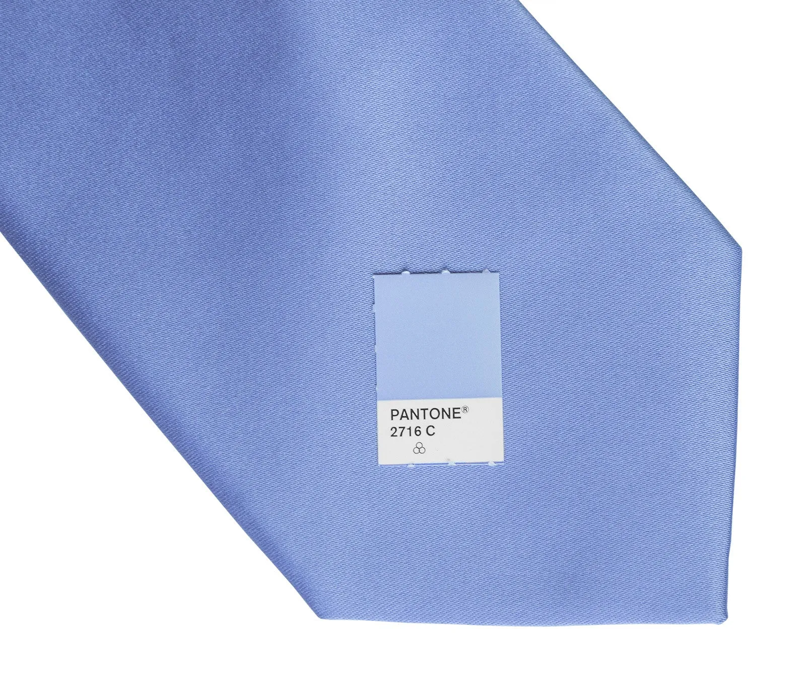 Periwinkle Necktie. Lavender Blue Solid Color Satin Finish Tie, No Print