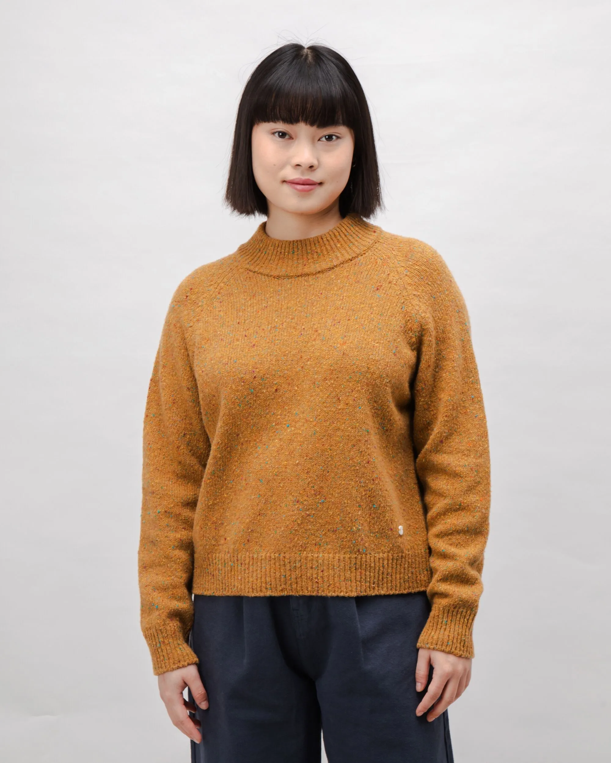 Perkins Raglan Wool Sweater Ochre