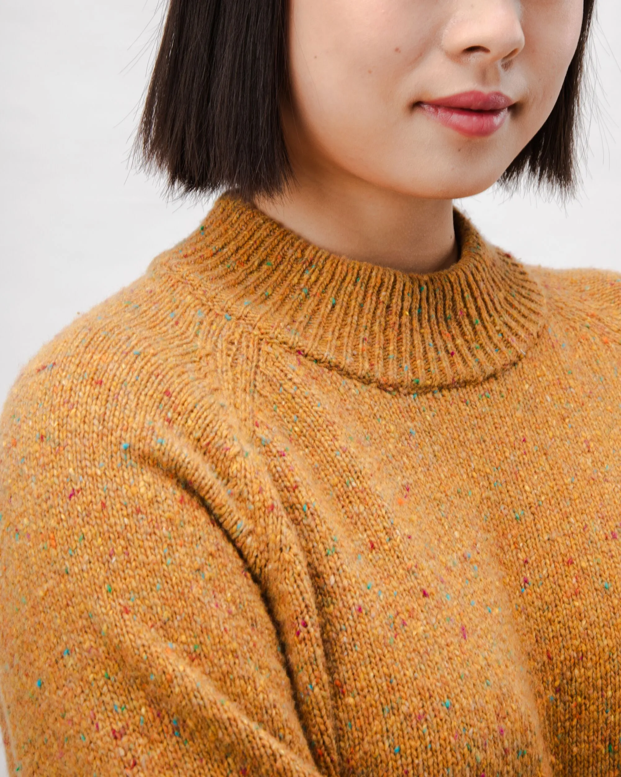 Perkins Raglan Wool Sweater Ochre