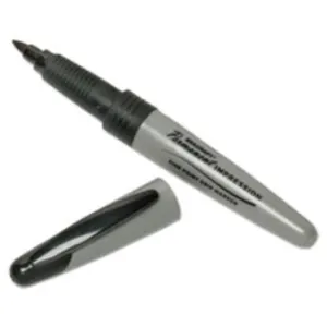 PERMANENT IMPRESSION MARKER, FINE POINT, BLACK (5 DOZ PER PACK)