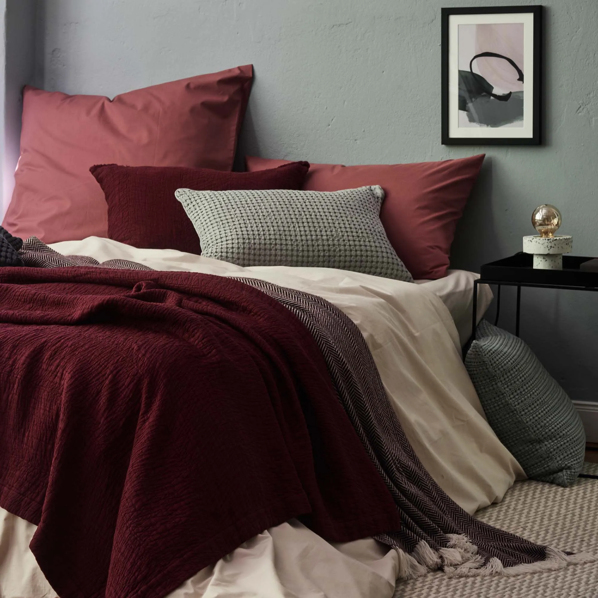 Perpignan Bedding [Raspberry rose]