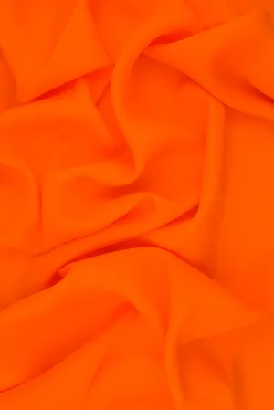 Persimmon Orange Silk Double Georgette Fabric