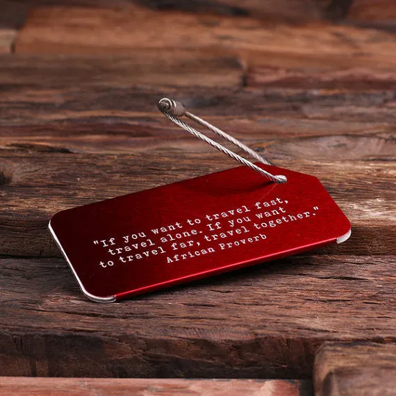 Personalised Aluminum Luggage Tag