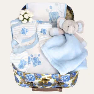 Personalised Baby Boy Gifts Hamper Sweet Elephant & Balloon