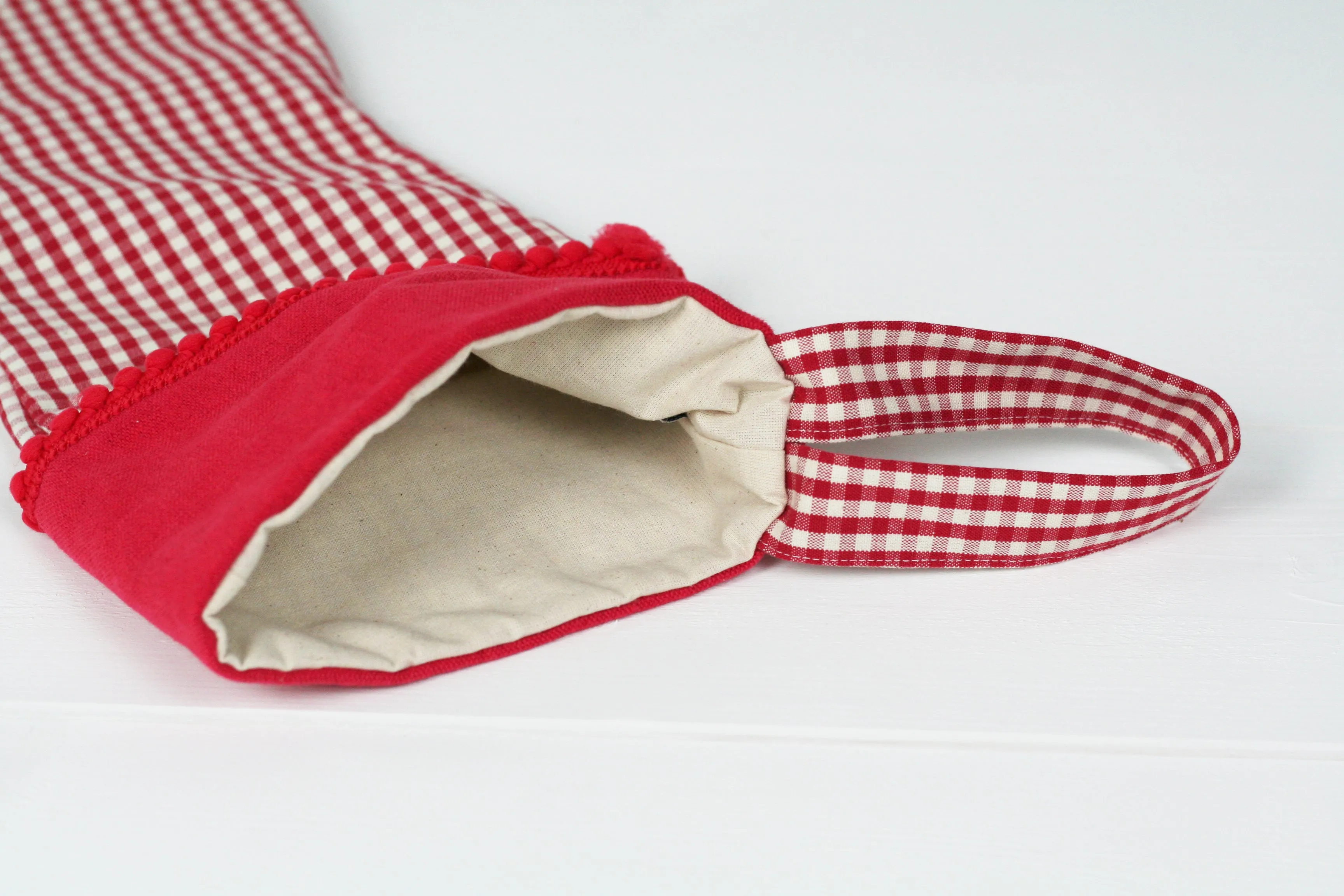 Personalised Christmas Stocking GINGHAM CHECKS