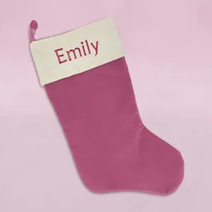 Personalised Christmas Stocking, Pink