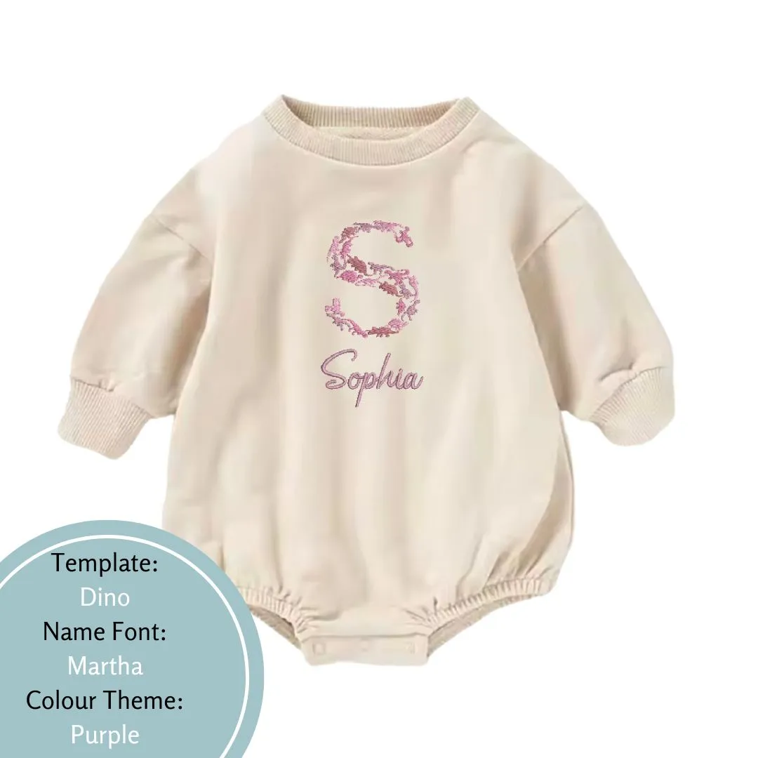 Personalised Dinosaur Design Baby and Toddler Rompers