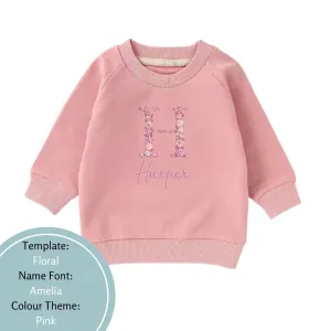 Personalised Floral Design Baby and Toddler Crewnecks