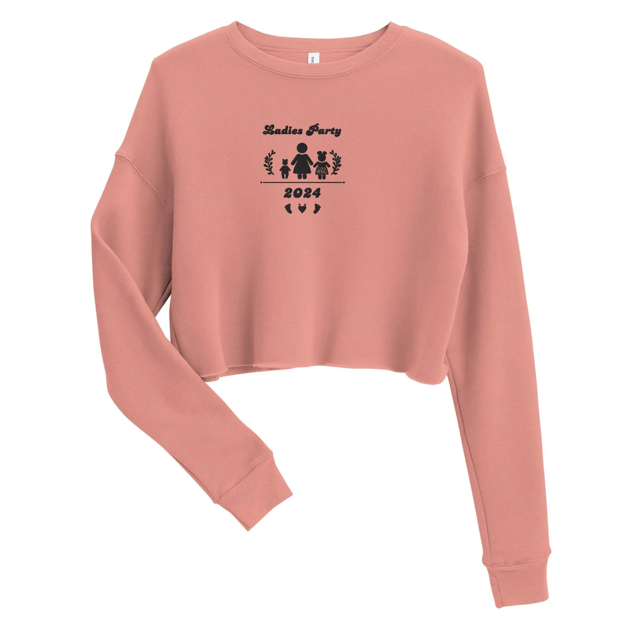 Personalize it! Embroidered Crop Sweatshirt Ladies Parties