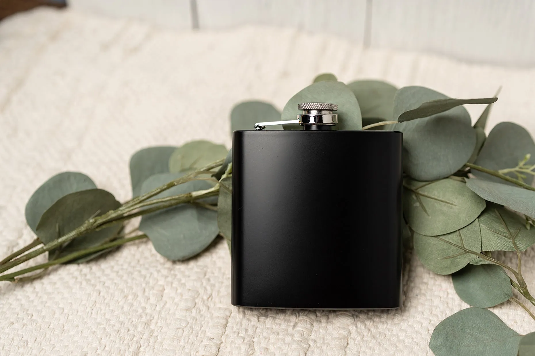 Personalized Aged Birthday Matte Black Flask